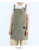 Korean Style Waterproof Waist Apron - Unisex Kitchen & Work Wear with Custom Logo