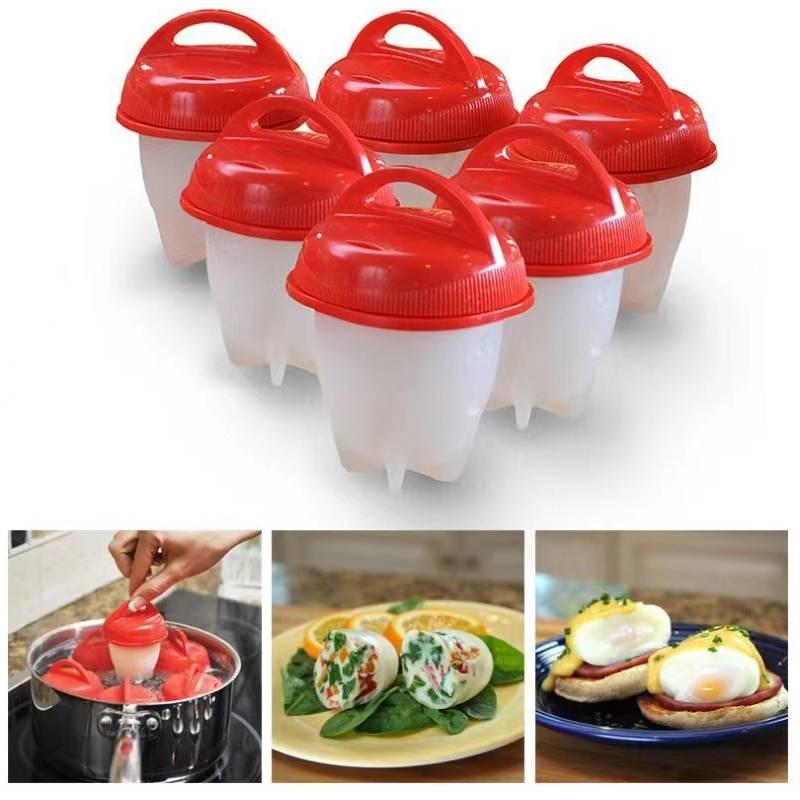 Mini Nonstick Silicone Egg Poaching Cups Set Of Six For Effortless Egg Cooking