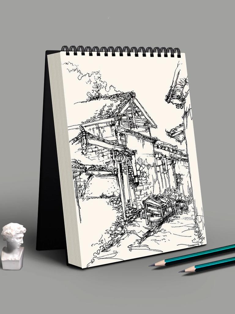 1 Pack 30-Sheets ,Sketch Book, Top Spiral Bound Sketch Pad, Acid Free Art Sketchbook Artistic Drawing Painting Writing Paper For