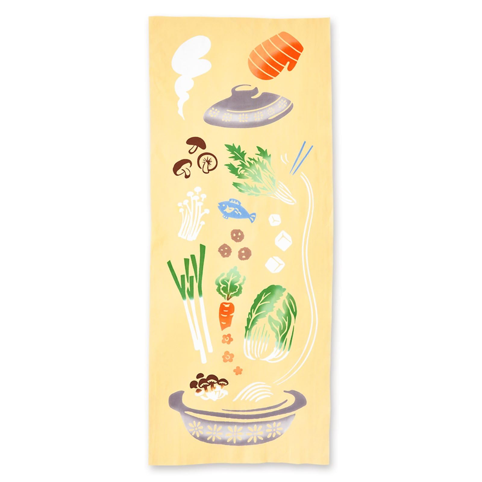 

Miyamoto Kenema Tenugui hand Preparing a 35 x 90 cm Chū-dyed (Japanese towel) pot, 50228, approx. бежевый