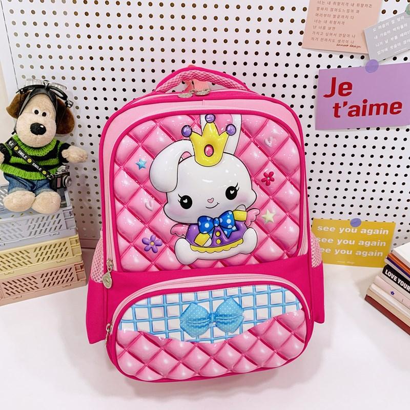 School Bag New Cartoon Animation Large Capacity Fashion Butterfly Rabbit Backpack Grade 1-3 Versatile Backpack