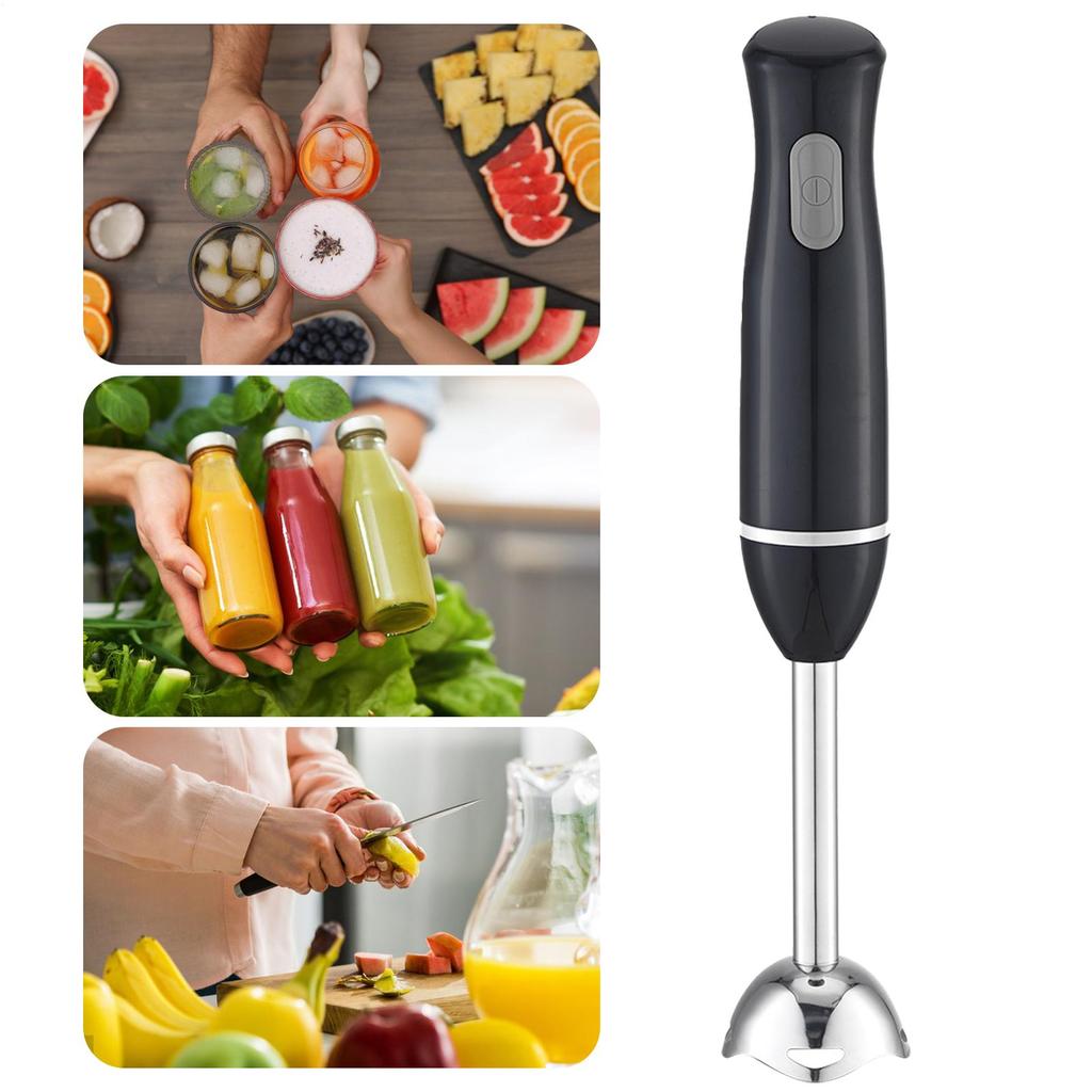 Batidora de Mano Acero Inoxidable Batidora Eléctrica Batidos Batidora de Varilla Para Oficina Hogar Viaje Cocina Sopa Puré Comida Niños