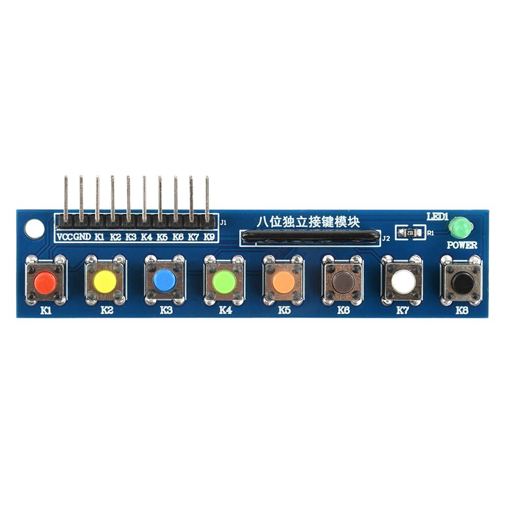 8-Bit Touch Keyboard Module with Green LED Indicator and Digital Signal Output DC 3.3-5V  Game Console for MCU /ARM/Raspberry Pi