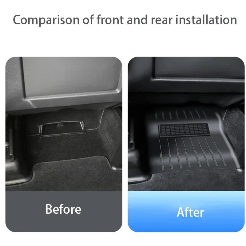 Backseat Air Vent Fully Cover For Tesla Model Y 2020-2024 Rear Seat Vent Covers Pad Integrated Design Protection Easy Install