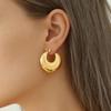 18K Gold Plated Stainless Steel Heart Earrings - Elegant, Versatile, and Luxurious