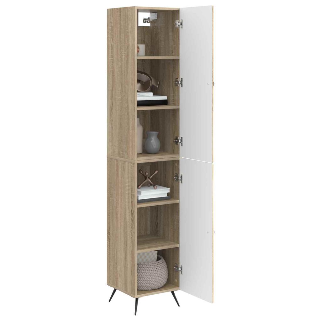 Cabinet Set 2 pcs Sonoma Oak Wood Based Material