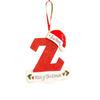Wooden Eyecatching Customizable Letter Christmas Ornament For Festive Car Decor