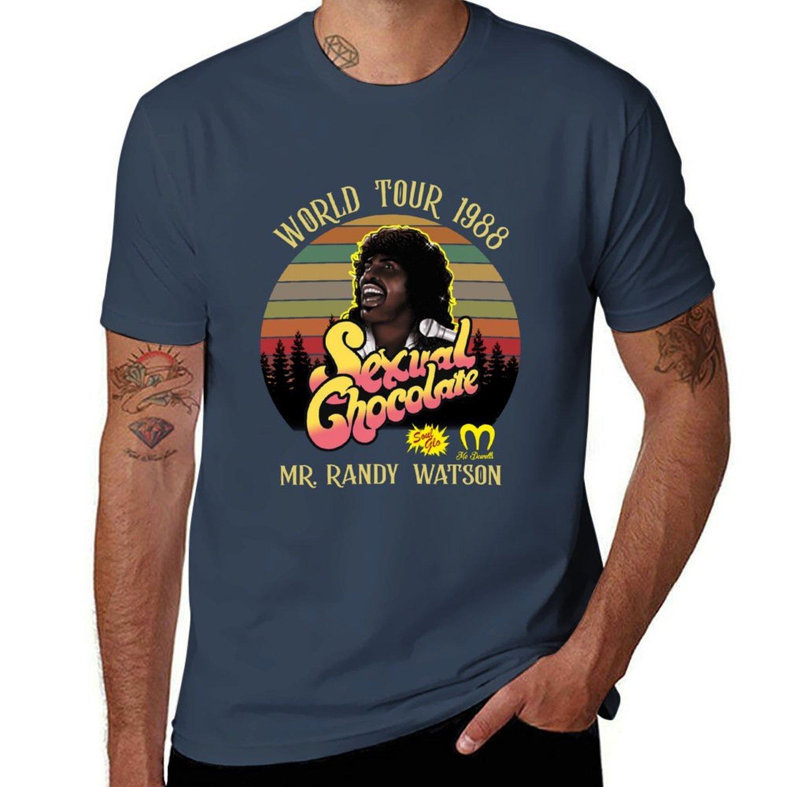 Sexual Chocolate World Tour 1988 Vintage Retro TShirt Basic Casual Short Sleeve Cotton Shirt S