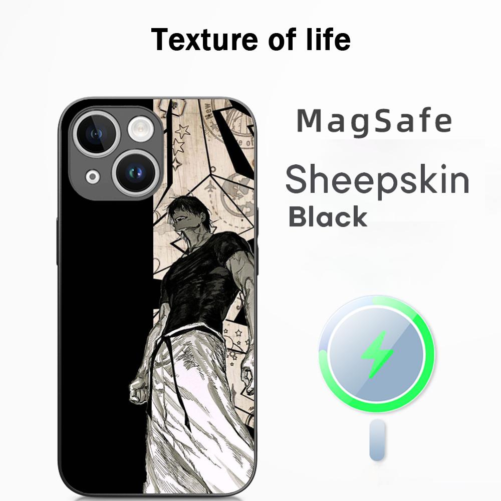 

Super cool Toji Fushiguro classic anime Phone Case For iPhone 17 16 15 14 13 12 Plus Pro Max High-end Luxury Magsafe Sheepskin iPhone 12 mini