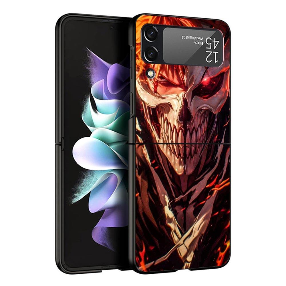 Kurosaki Ichigo Bleach Black Phone Case For Samsung ZFlip7 ZFlip6 ZFlip5 ZFlip4 ZFlip3 5G Hard Protective Galaxy Z Flip 3 4 5 6