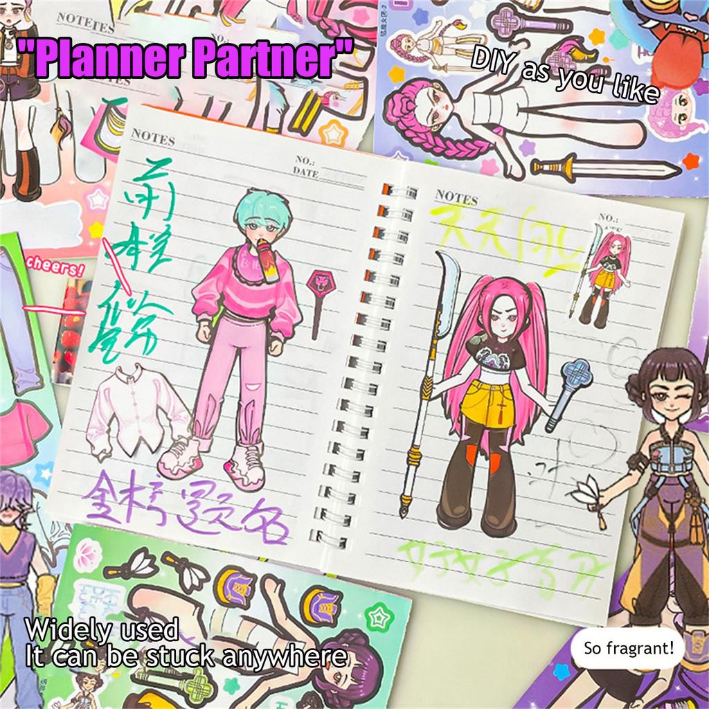 Witch Girl Group Dress-up Stickers