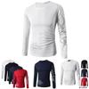 Premium Quality Fashion Men's Slim Fit O-neck Long Sleeve Muscle Tee T-shirt For Casual Wear
