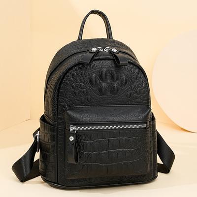Large Capacity Backpack Simple Texture College Students Backpack Travel Backpack All-match Female Bag