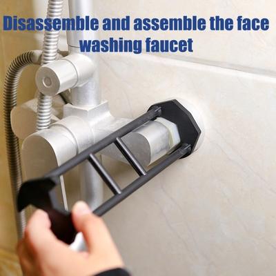 1/2Pcs Multifunctional Sink Wrench 360-Degree Rotation Plumbing Tool with 7 Snaps Faucet Nuts