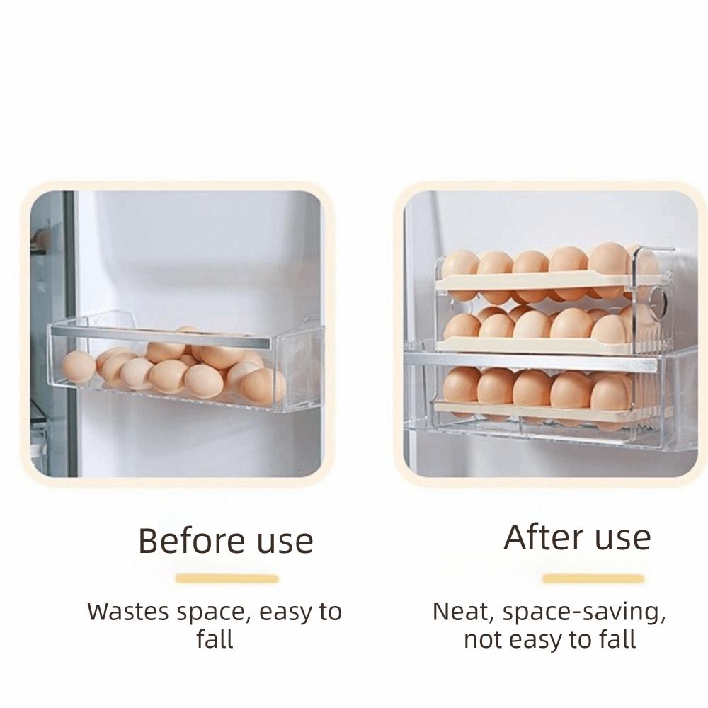 Space Saving Refrigerator Egg Storage Box Plastic Large Egg Holder Egg Storage Box  Home Use