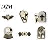 Holiday Home Decorations for Autumn 6 Pcs Halloween Refrigerator Magnets, Grim Reaper Pumpkin Skull Ghost Decorative Magnets Party Reusable