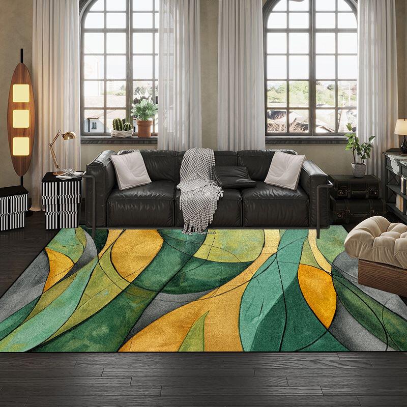 European Abstract Geometry Living Room Large Carpet Bedroom Non-slip Sofa Soft Rugs 140x200 Washable Leisure Balcony Foot Mats