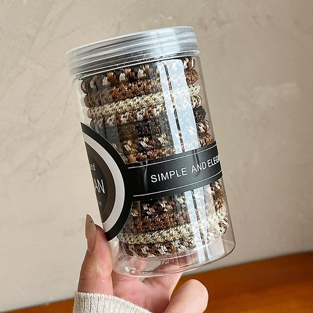 

15 шт./компл. плетеная высокоэластичная резинка для волос прочная разноцветная толстая высокая резинка для волос аксессуары для волос 04