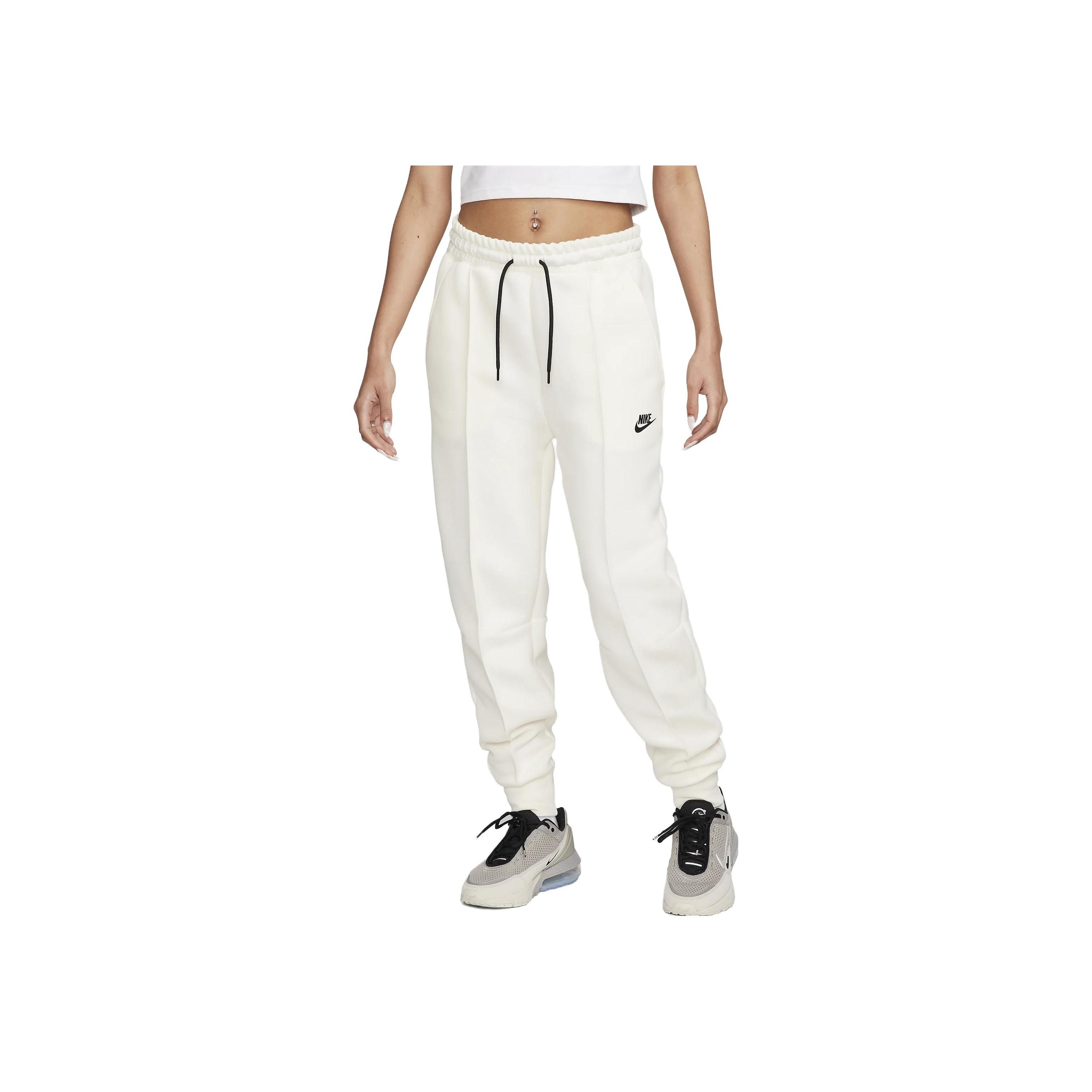 

Nike Спортивные фуфайки с логотипом и завязками, трикотажные брюки-джоггеры женские, молочно-белые, FB8330-110 S