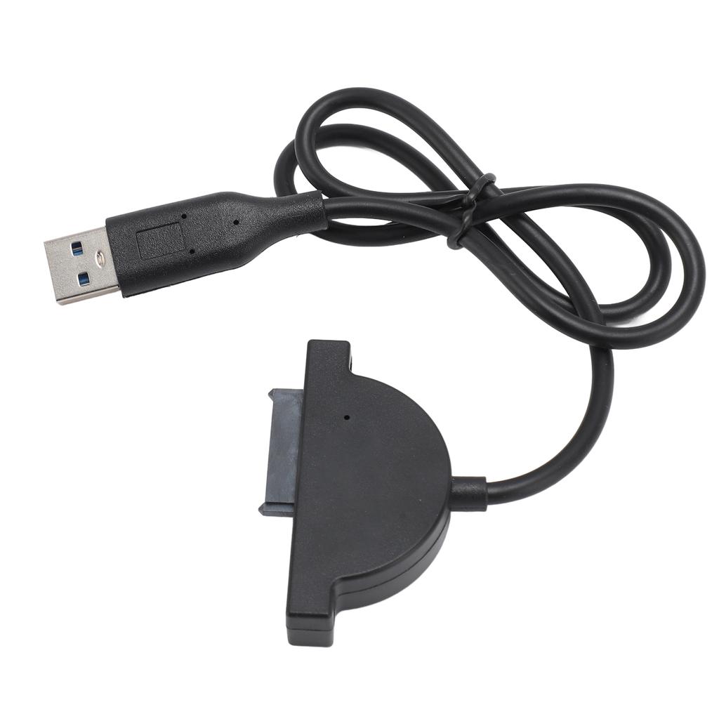 USB 2.0 To SATA Cable Hot Swapping Plug and Play USB To 7 Plus 6 Pin Slimline SATA Adapter Cord for Laptop CD DVD ROM
