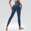Womens High Waist Seamless Yoga Pants Sand Washed Tight Workout Leggings Running Fitness