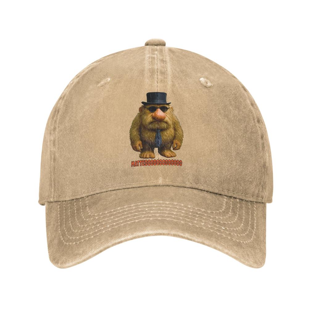 Matteooooooooooooo Mateo Italian Brainrot character Baseball Cap Sun Kpop Rock Adjustable Washed Trucker Hat Men Snapback Cap