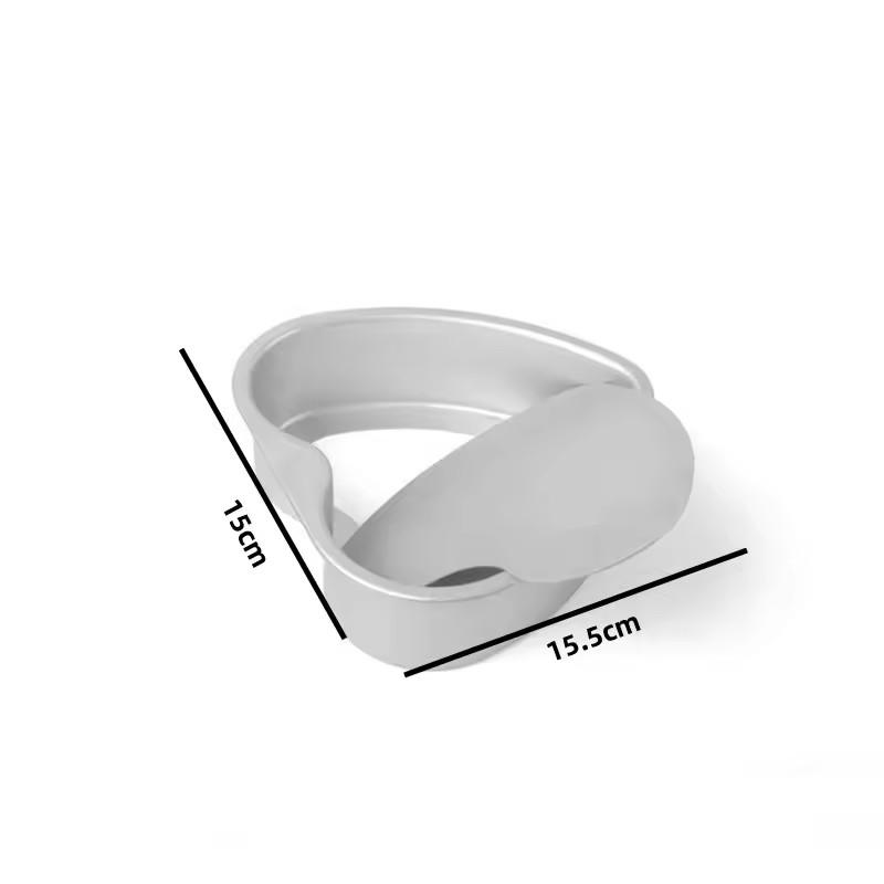 4/6/8/10 Inch Heart Shape Removable Bottom Aluminum Chiffon Cake Mold Non-Stick DIY Mousse Pastry Cake Pan Kitchen Baking Tools