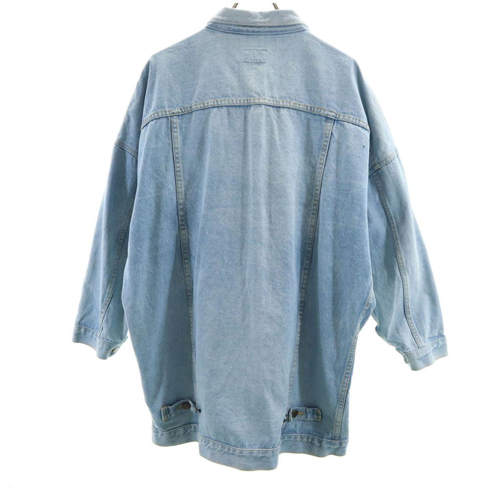 B.B.I. 90s Old Oversize Denim Jacket M Ice Blue Tracker Women Used