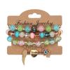 Bohemian Multi-layer Elastic Bracelet Devil's Eye Wings Love Glass Bead Bracelet New Bracelet