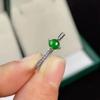 New In  Inlaid Natural An Jade Green Bead  Rings For Women Classic Style Party Exquisite Jewelry Opening Adjustable