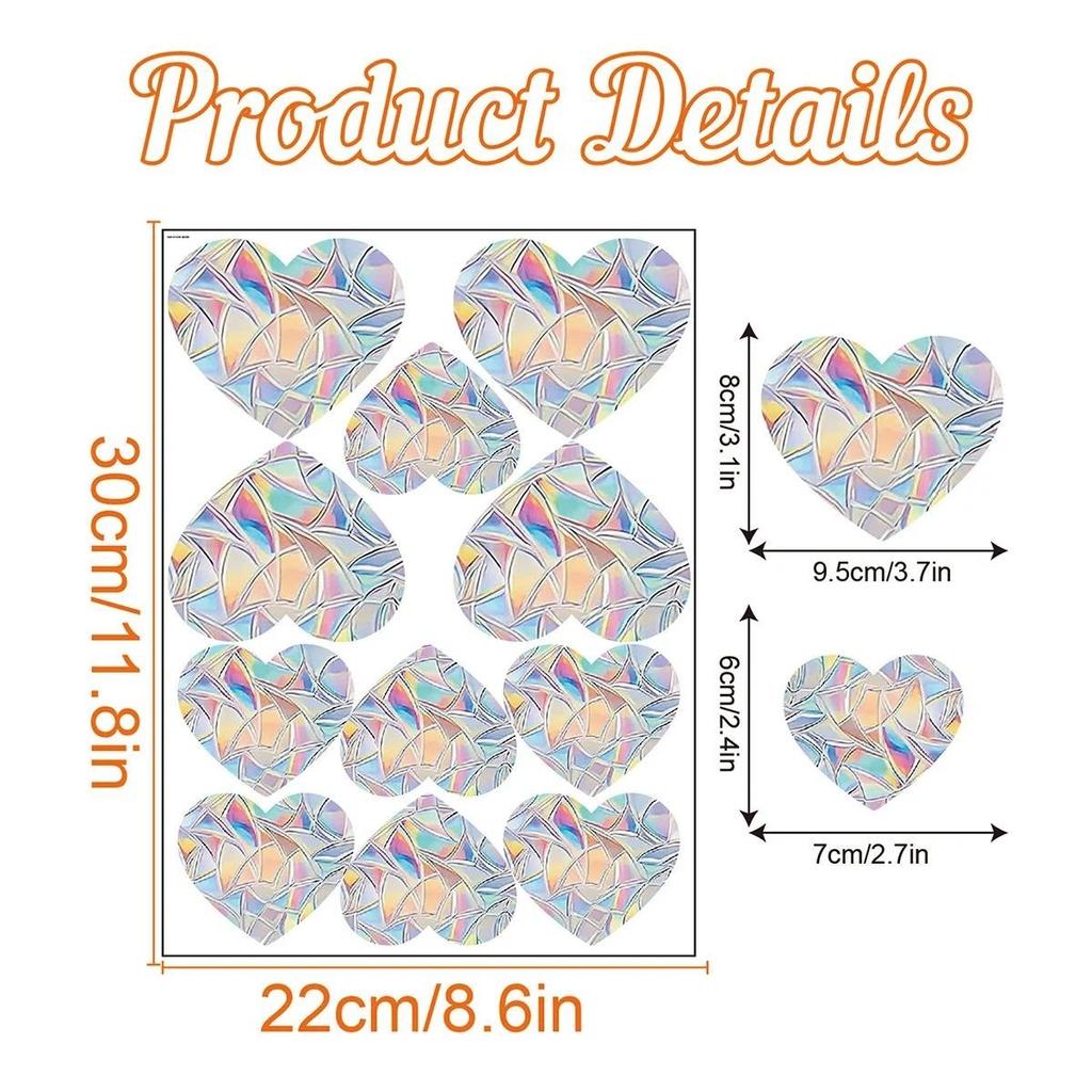 Christmas Windows Rainbow Prism Stickers Rainbow Film for Window Glass Clings Static Removable Suncatcher Decal Sticker