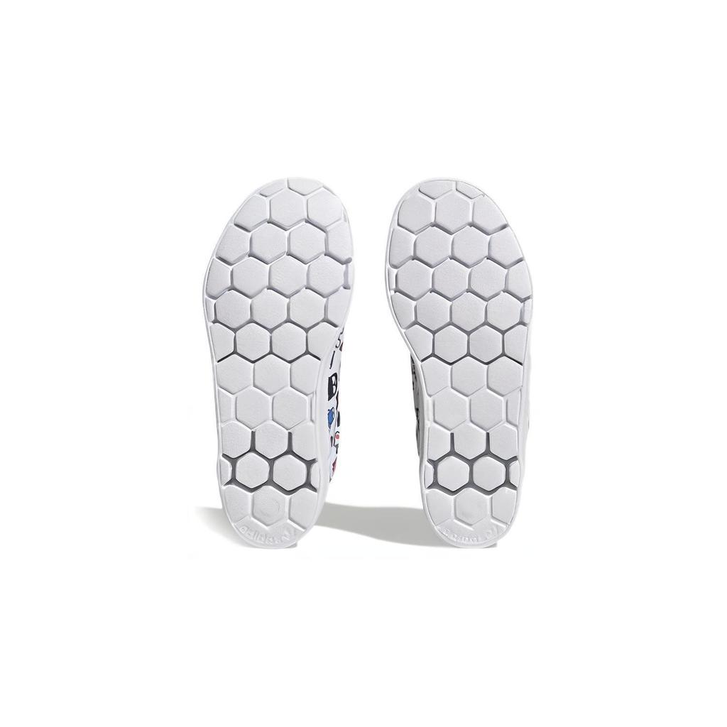Hellokitty x Adidas Originals SUPERSTAR 360 Abrasion Resistant Breathable Low top Skateboard Shoes White Red Kids' HQ4094