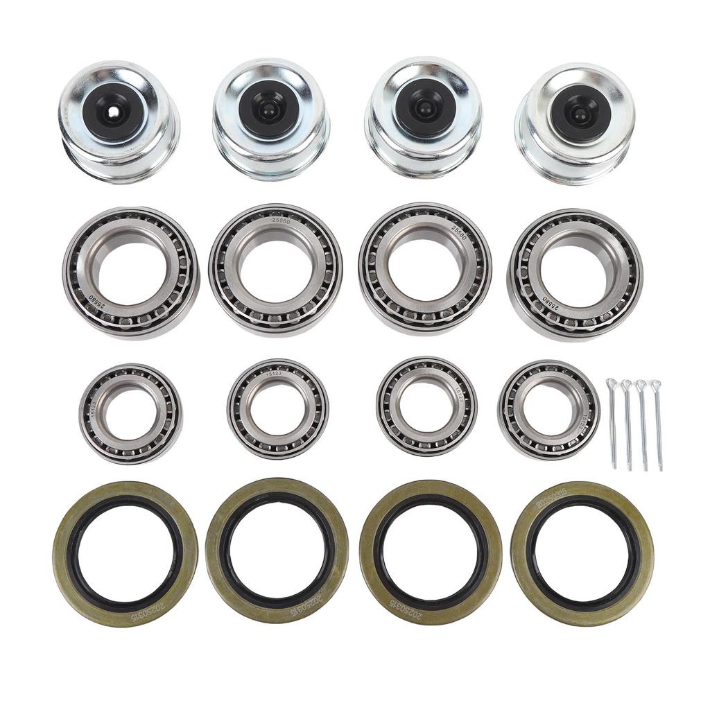 4 Set Trailer Wheel Hub Kit 25520 15123 245 Bearings 21333TB 10 10 22333TB 10 36 Seal Cotter Pin Fit 5200 6000lb Axles