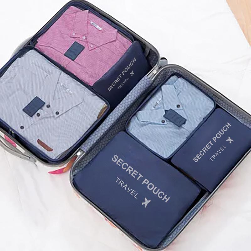 6 Pcs/Set Travel Storage Bag Large Capacity Waterproof Luggage Clothing Underwear Storage Bag Bag With Zipper