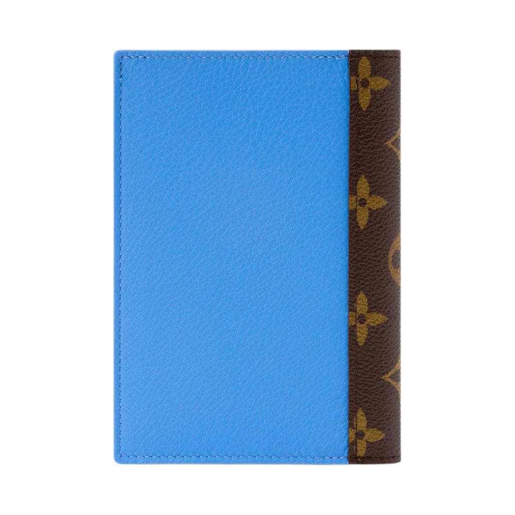 Louis Vuitton Travel In The City Logo Print Leather Passport Holder Unisex Accessories Blue M28496
