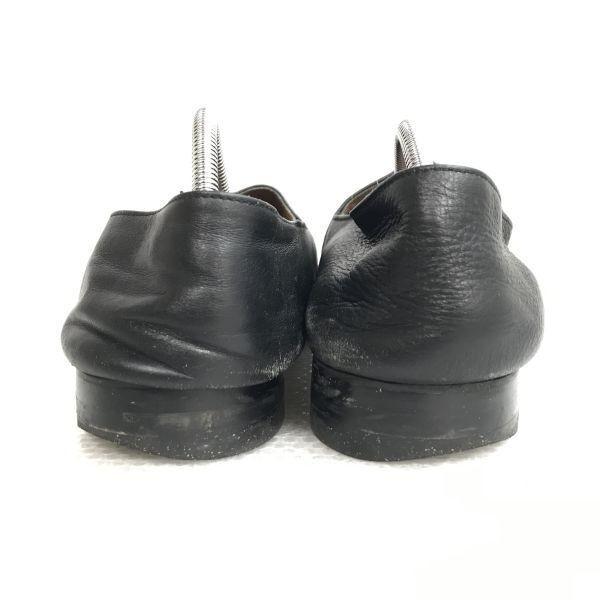 USED/Made in Japan HARE Leather Slip-On Loafers M 25.0-26.0 Men Black Driving Shoes