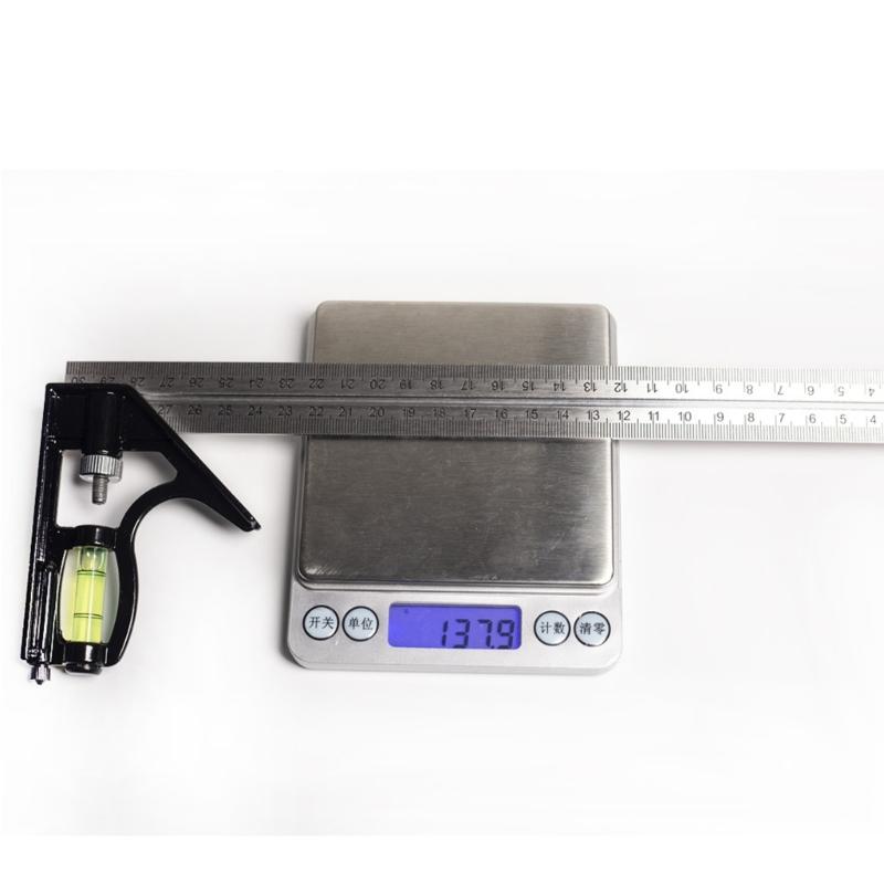 Professional Adjustable Angled Combination Square Ruler for Precise Woodworking Measurements Carpentry Measuring Tool