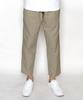 Yunieopaeleol Linen Cropped Tapered Elastic Waist Pants Khaki