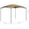 vidaXL Pavillon 3x4x2,65 m Taupe 180 g/m²