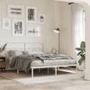 VidaXL Metal Bed Frames Without Mattress and Headboard White 150x200 Cm 377168