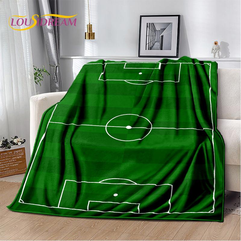 29 Stil Futbol Sahası Futbol Spor Karikatür Yumuşak Battaniye, Ev Yatak Odası Yatak Kanepe Seyahat Örtüsü Çocuk Hediyesi için Yumuşak Atma Battaniye