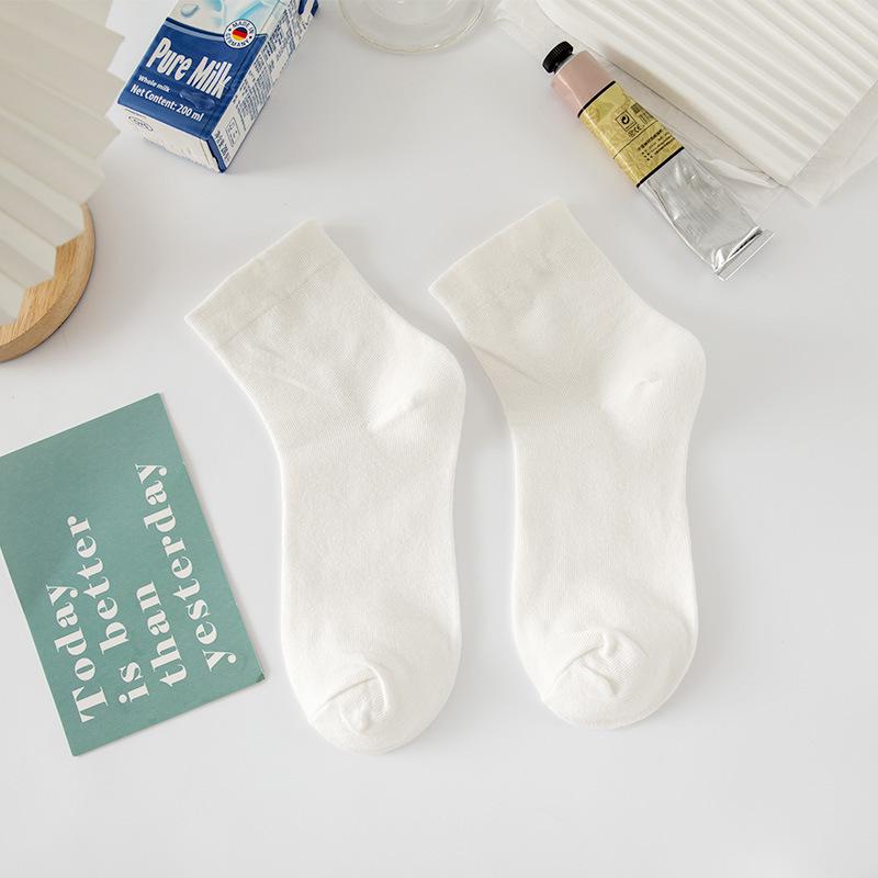 White Cute Japanese JK Lace Socks for Women - Trendy Mid-Calf, Spring & Summer Long Lolita Style