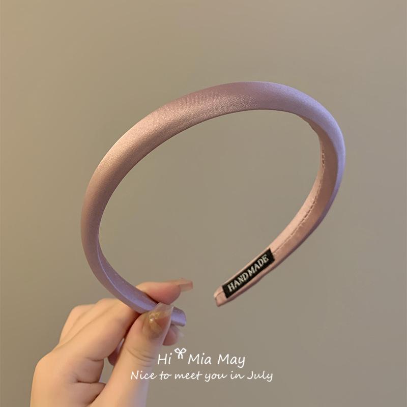 French Red Satin Headband 2025: Stylish Travel Face-Washing Hair Accessory