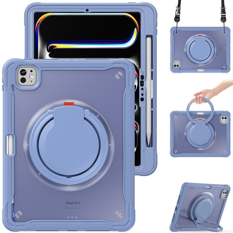 IPad Pro 11-inch 12.9-inch Rotating Stand Case With Wrist Strap Full-Body Shockproof PC Cover Travel Office Use