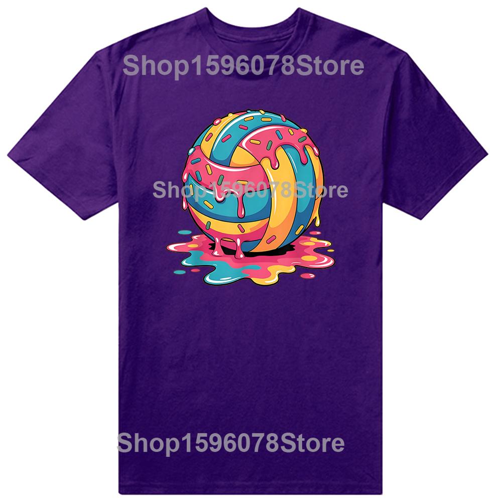 Funny Graphic Volleyball Ice Cream Tshirts Men Womens Fashion Casual Tshirt 100 Cotton Loose Oversized T Shirt