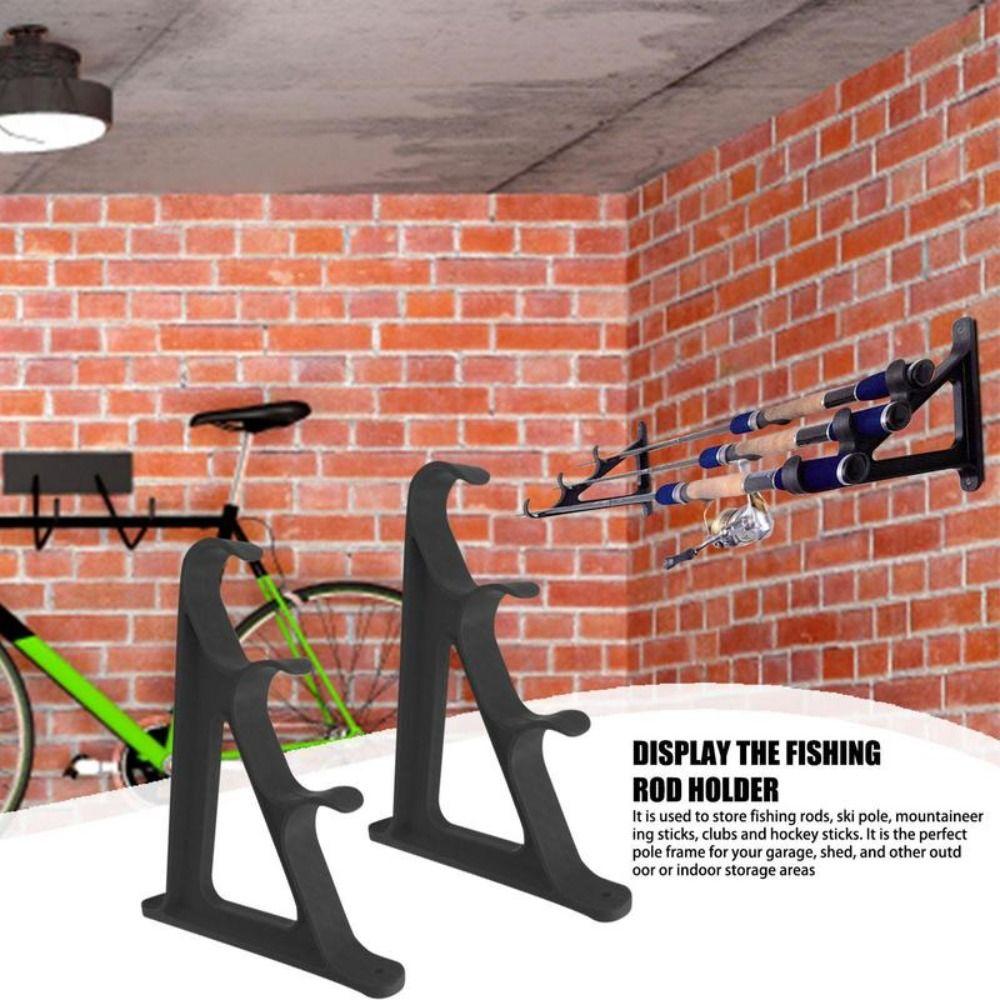 Wall Mounted Fishing Rod Rack 3-Position Rod Storage Rack Fishing Pole Holder  Accessories