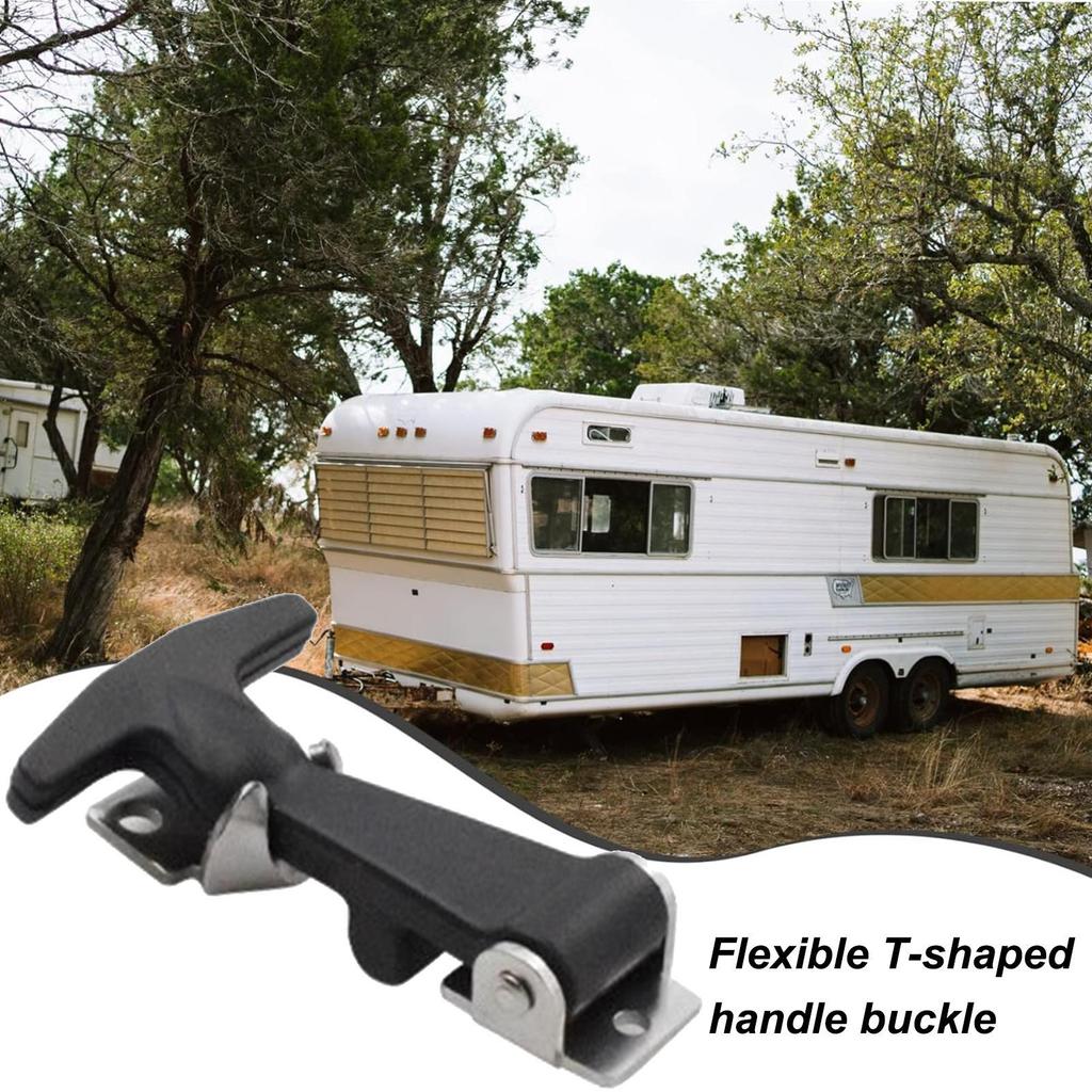 Rubber T Handle Latches 2Pcs Flexible Drawer Hood Latch for Cargo Boxes Trucks RVs Toolboxes Vehicle Storage Door Fasteners