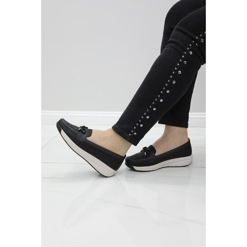 Wanetti Woman Mother 4 Point Orthopedic Anti-Sweat Anatomic Base Stone Shoes Flat Shoes