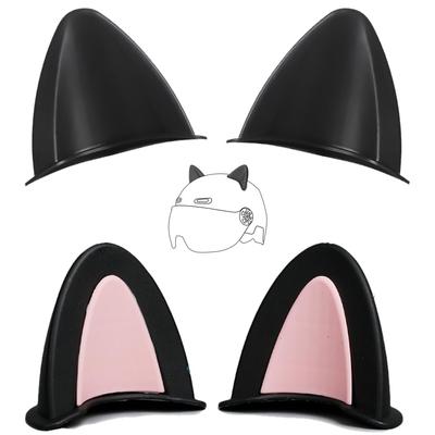 Σετ Κράνους 2 τεμαχίων, Κράνος Ποδηλάτου, Κράνος με Αυτιά Γάτας, Αξεσουάρ Διακόσμησης Κράνους, Κράνος DIY,