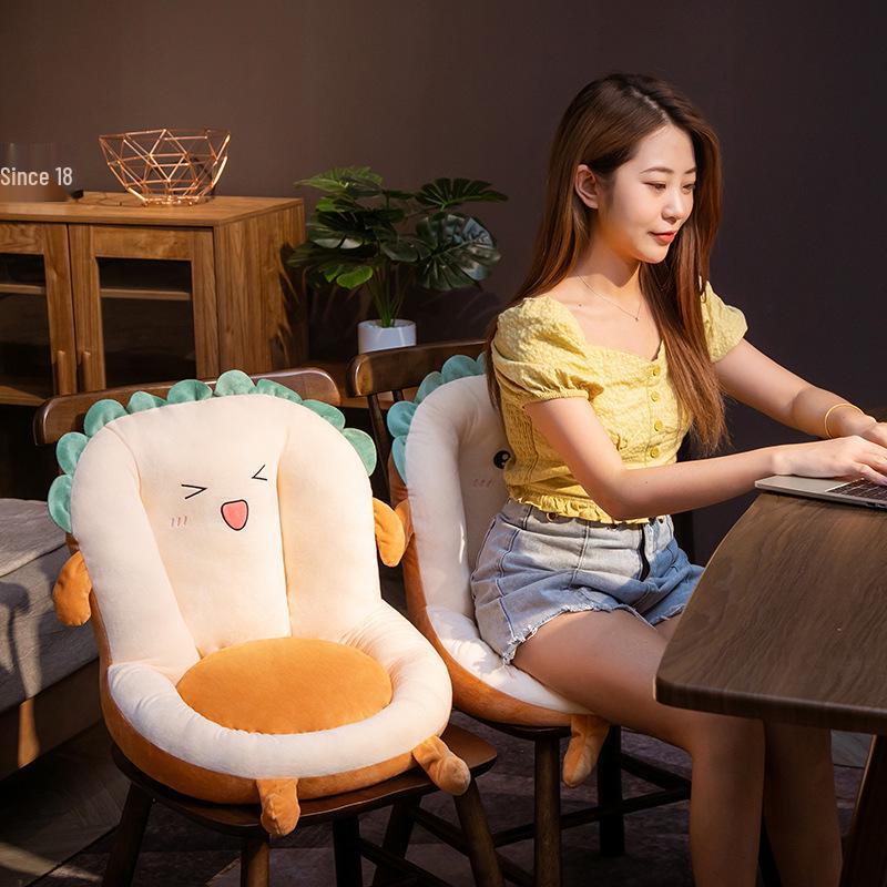 Cartoon Plush Seat Cushion - Backrest & Student Tatami Mat for Kids (Autumn/Winter)